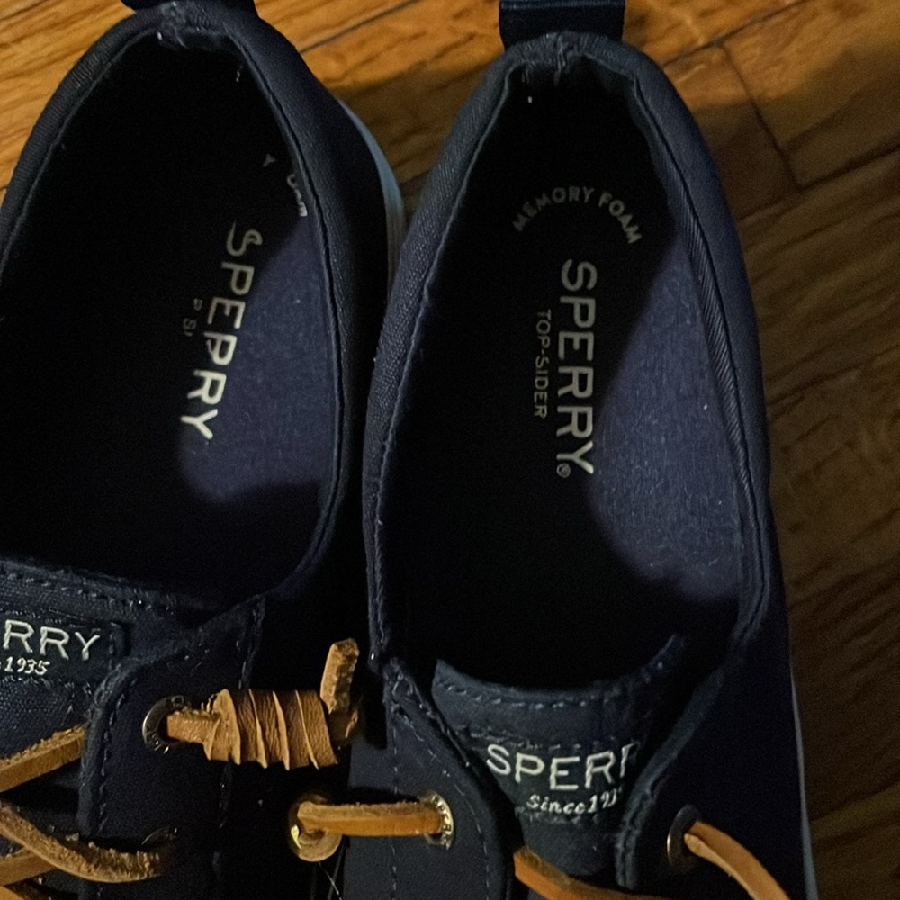 Sperry Top-Sider Slip on Boat Shoes Women 7.5 Navy Blue Ladies STS81904 - Picture 3 of 8